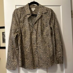 J Crew leopard print blouse, size M